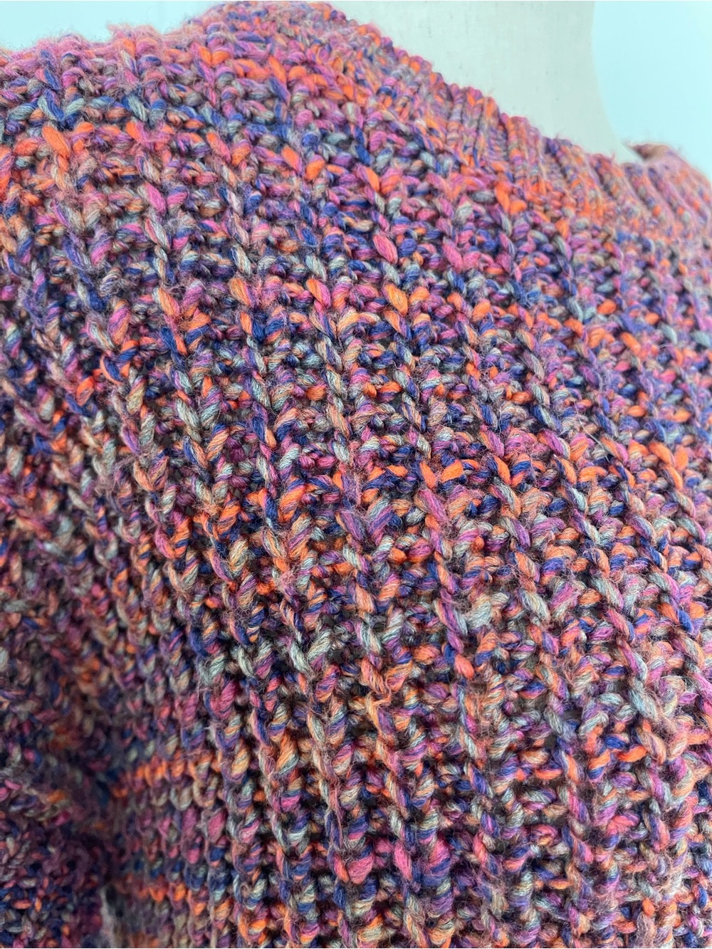 Anthropologie Saturday Sunday Multicolor Chunky Marled Sweater Small - Picture 2 of 8